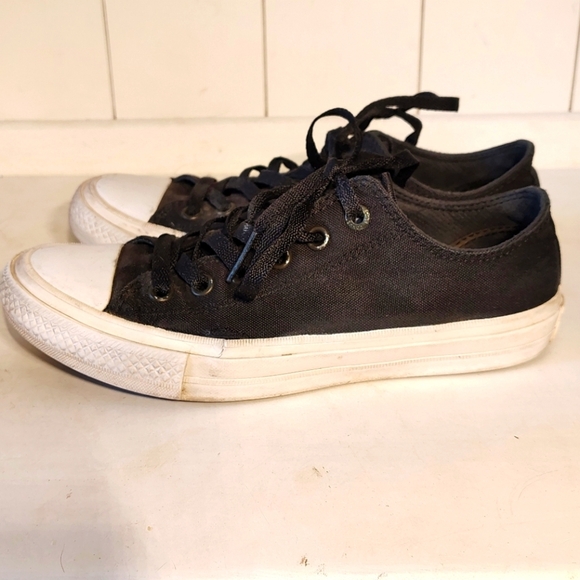 Converse Other - Converse All Star Chuck Taylor II Lunarlon Men's Sz 6 Black White Low Tops